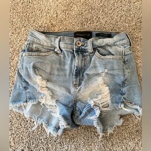 Kendall & Kylie Light Blue Ripped Jean Shorts